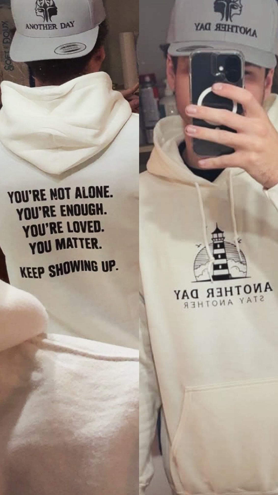 Another Day; Stay Another —Lighthouse Hoodies